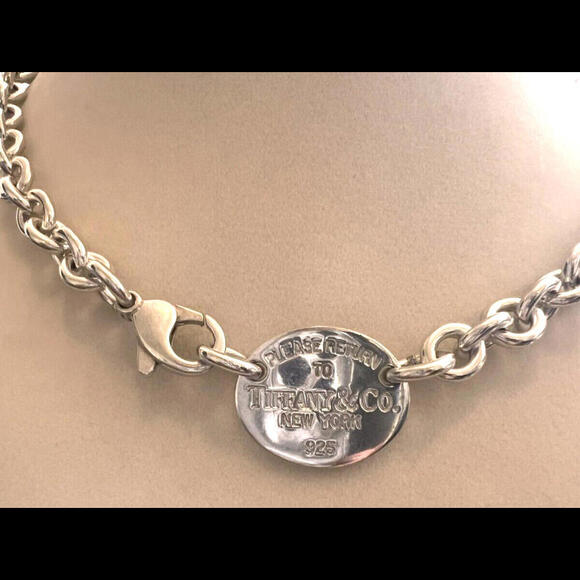 Tiffany & Co. Return to Tiffany Ova1 16 in Necklace with Pendant 925 Sterling - Picture 6 of 7